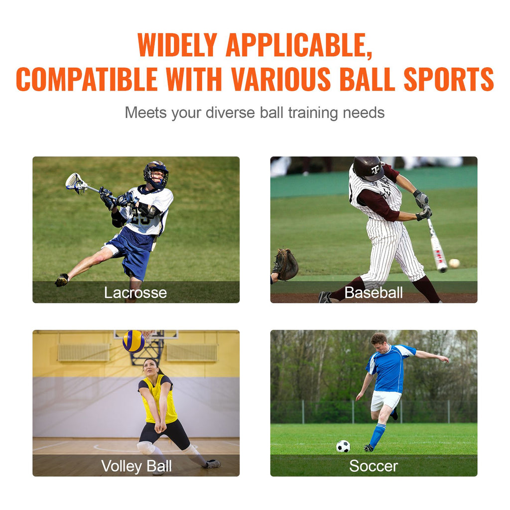 Folding Lacrosse Rebounder for Backyard, 3x4 Ft Volleyball Bounce Back Net, Pitchback Throwback Baseball Softball Return Training Screen, Adjustable Angle Shooting Practice Training Wall, Black