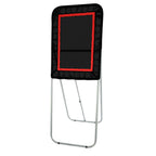 Folding Lacrosse Rebounder for Backyard, 3x4 Ft Volleyball Bounce Back Net, Pitchback Throwback Baseball Softball Return Training Screen, Adjustable Angle Shooting Practice Training Wall, Black