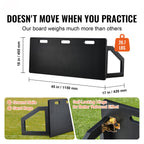 Soccer Rebounder Board, 115x45 cm Portable Soccer Wall with 2 Angles Rebound, Foldable HDPE Kickback Rebound Board, Soccer Training Equipment for Kids and Adults, Passing & Shooting Practice