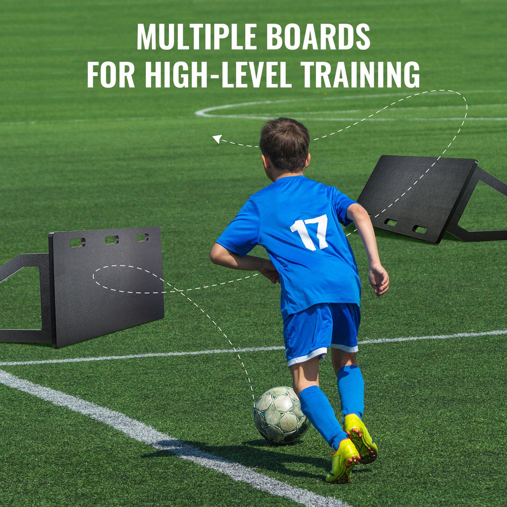 Soccer Rebounder Board, 115x45 cm Portable Soccer Wall with 2 Angles Rebound, Foldable HDPE Kickback Rebound Board, Soccer Training Equipment for Kids and Adults, Passing & Shooting Practice