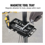 Bike Repair Stand, 80 lbs Heavy-duty Steel Bicycle Repair Stand, Adjustable Height Bike Maintenance Workstand with Magnetic Tool Tray Telescopic Arm, Foldable Bike Work Stand for Home, Shops