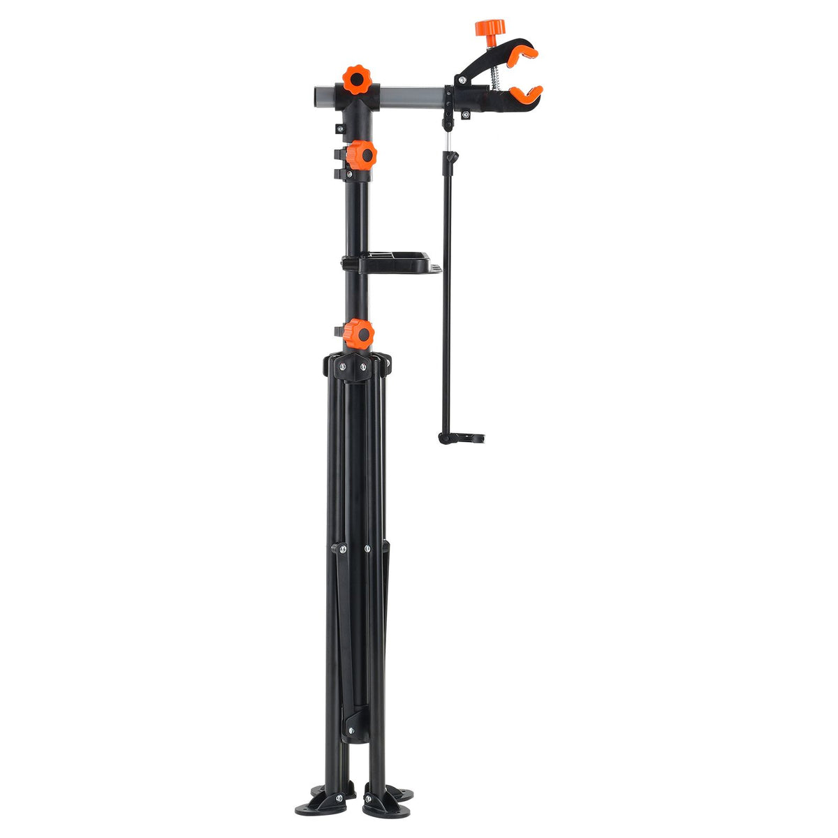 Bike Repair Stand, 80 lbs Heavy-duty Steel Bicycle Repair Stand, Adjustable Height Bike Maintenance Workstand with Magnetic Tool Tray Telescopic Arm, Foldable Bike Work Stand for Home, Shops