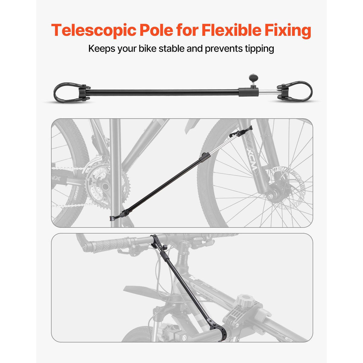 Bike Repair Stand, 29.9 kg Heavy-duty Bicycle Work Stand with 835-1440 mm Adjustable Height & Magnetic Tool Tray, Foldable Bicycle Maintenance Rack, Shop Home Mechanics for Mountain & Road Bike