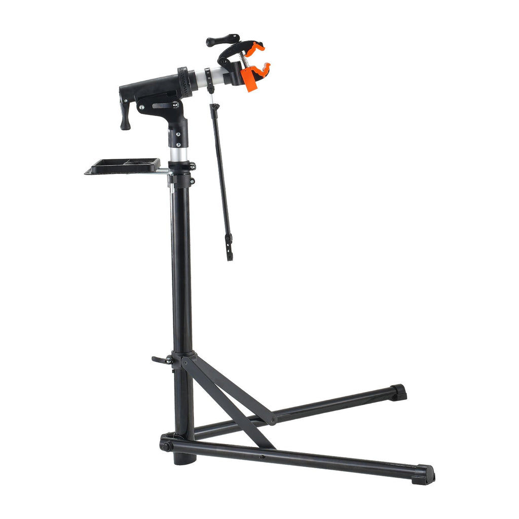 Bike Repair Stand, 66 lbs Heavy-duty Aluminum Bicycle Repair Stand, Adjustable Height Bike Maintenance Workstand with Magnetic Tool Tray Telescopic Arm, Foldable Bike Work Stand for Home, Shops