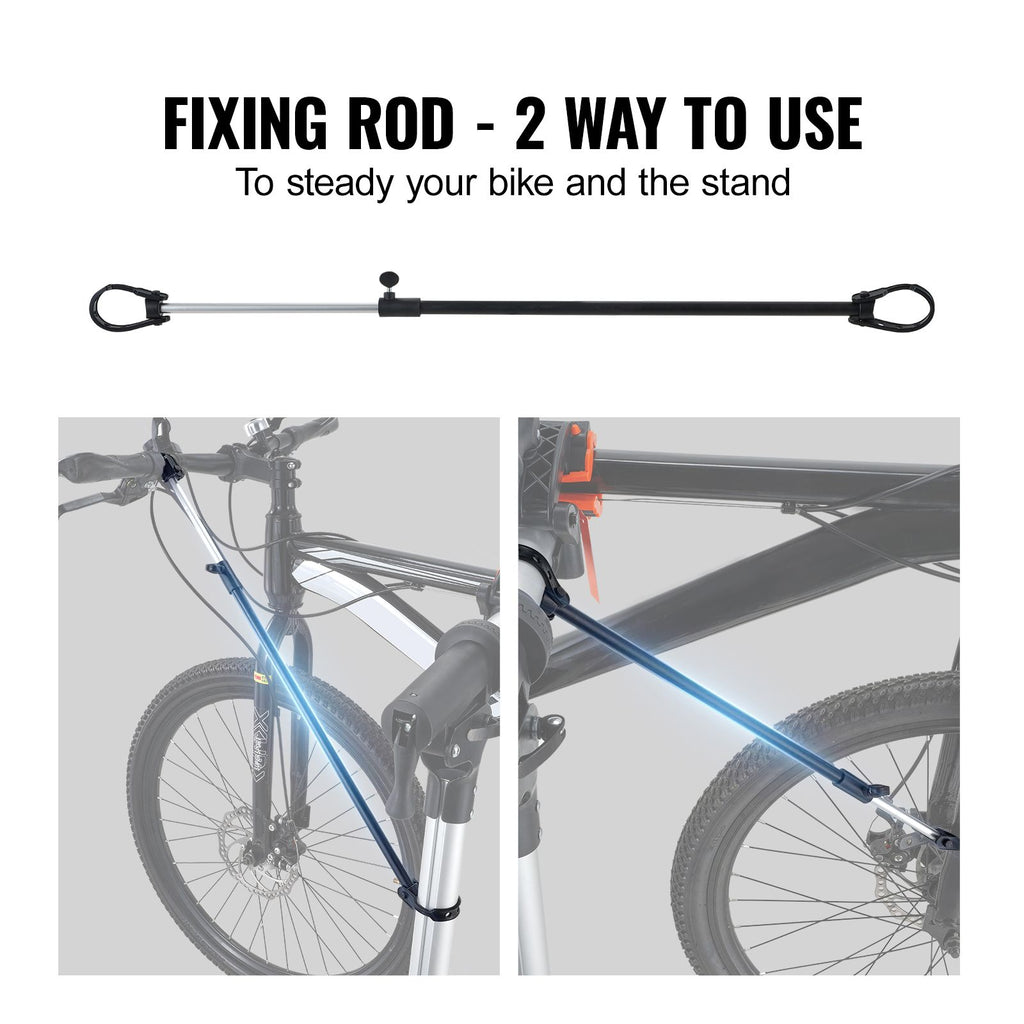 Bike Repair Stand, 66 lbs Heavy-duty Aluminum Bicycle Repair Stand, Adjustable Height Bike Maintenance Workstand with Magnetic Tool Tray Telescopic Arm, Foldable Bike Work Stand for Home, Shops