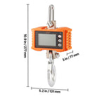 Digital Crane Scale, 2200 lbs/1000 kg, Industrial Heavy Duty Hanging Scale with Remote Control, Cast Aluminum Case & LCD Screen, High Precision for Construction, Factory, Farm, Hunting (Orange)