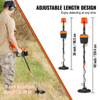 Metal Detector for Adults & Kids, 8", Professional Adjustable Higher Accuracy Gold Detector, IP68 Waterproof Coil with LCD Display Advanced DSP Chip, for Detecting Gold Coin Treasure Hunting