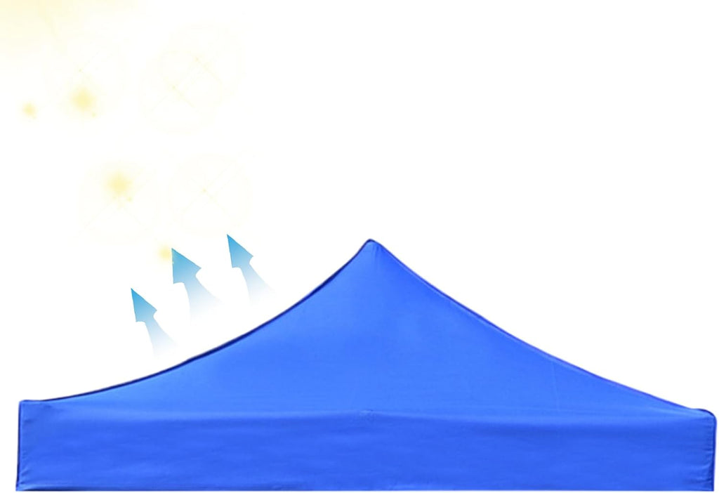 Gazebo Tent Top Cover Camping Beach Sunshade Shelter - Blue / 3x4.5M