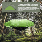 Hammock Tent Outdoor Double Portable Multi-Functional Waterproof Hammock Parachute Camping Hanging Bed 270x140cm with Anti Mosquito Net and Storage Bag