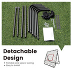 1m Football Rebounder Net Soccer Training Kickback Target Bounce Wall Detachable Metal Frame and PE Net For Passing Shooting Practice Sports Skills Trainer