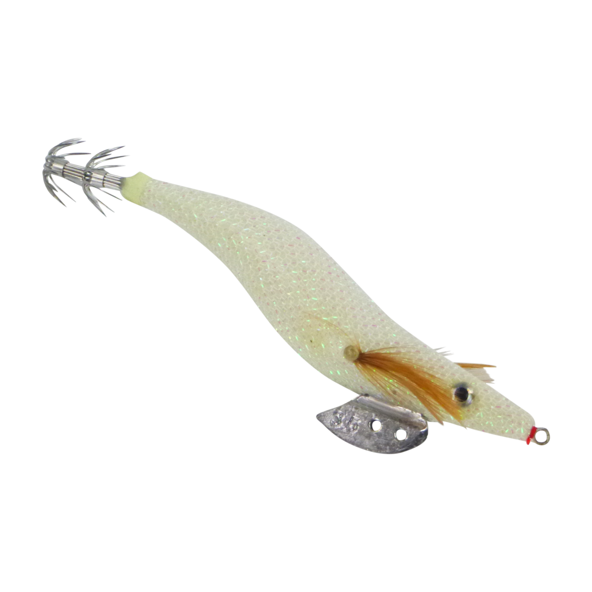 Finesse Rumoika Squid Jig, White Glow, size 3.5, 2 pack-0