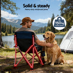 Weisshorn Camping Chair Folding Outdoor Portable Seat Lightweight Beach Picnic Fishing Capacity 120KG Navy Blue