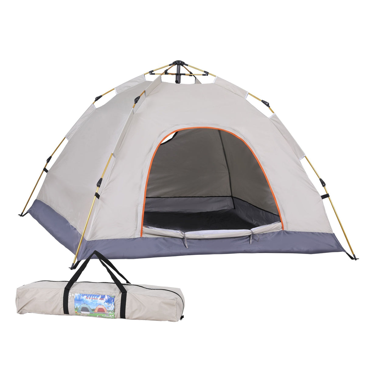 Weisshorn Camping Tent Instant Tent Pop up 2 Person Outdoor Hiking Tents Hiking Beige