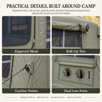 Weisshorn Inflatable Cabin Camping Tent Olive Green Mesh Entry 520x360cm