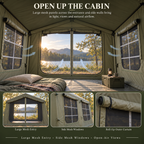 Weisshorn Inflatable Cabin Camping Tent Olive Green Mesh Entry 520x360cm