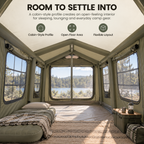Weisshorn Inflatable Cabin Camping Tent Olive Green Mesh Entry 520x360cm