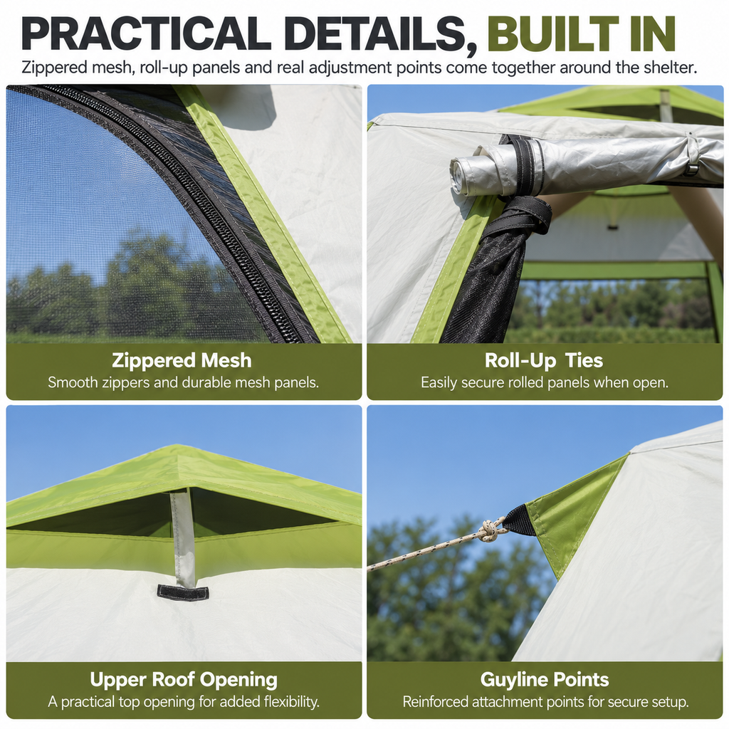 Weisshorn Inflatable Mesh Gazebo Tent, Air-Frame with Extendable Canopy