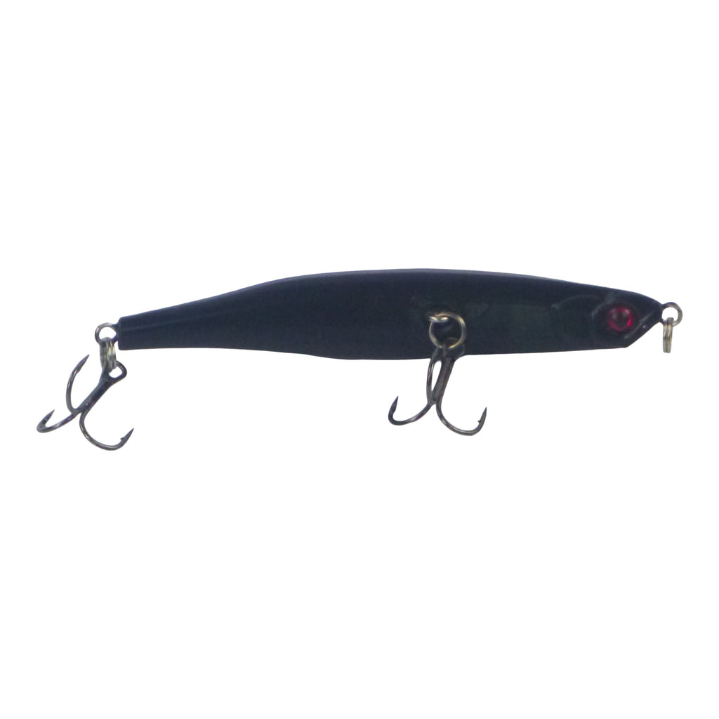 Toppu Mizzu Sidewinder Bent Minnow, 95mm, Carbon-1