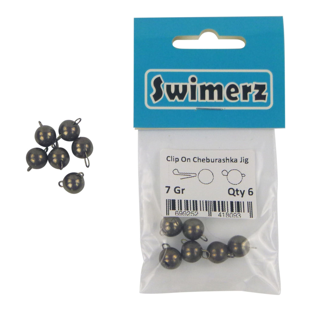 Swimerz 7 Gram Cheburashka Clip-On Jig Head, Tungsten, 6 Pack-2