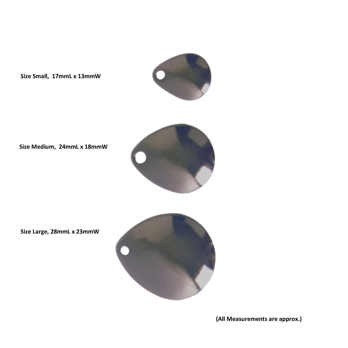 Artizan Smooth Colorado Blade, Nickel, 28mmL x 23mmW, Qty 5-1