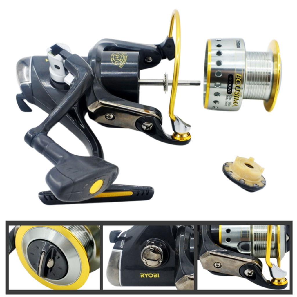 Ryobi Ecusima 4000 Spinning Reel, 5:0:1 Fast Retrieve 4+1 BB-2