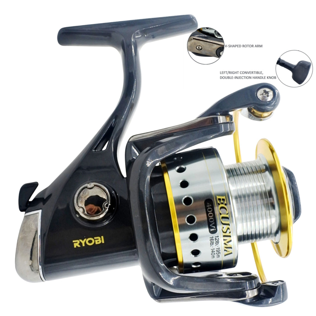 Ryobi Ecusima 1000 Spinning Reel, 5:1:1 Fast Retrieve 4+1 BB-3