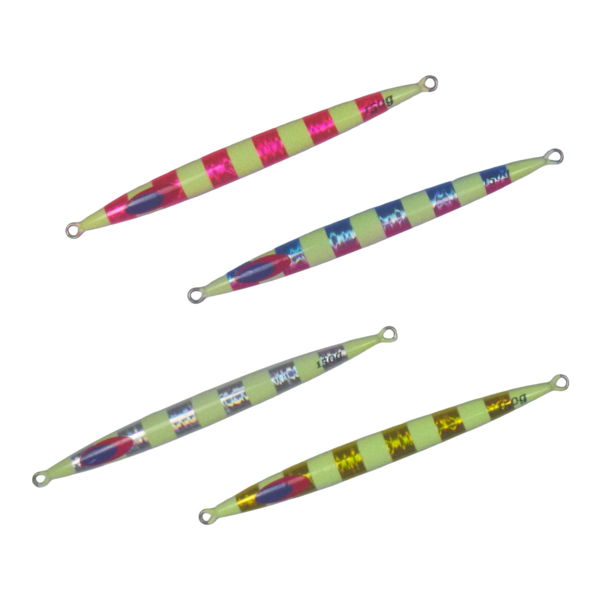Finesse Lumo Fastdrop Jig, 150gm, Gold Stripe, Qty 2-1