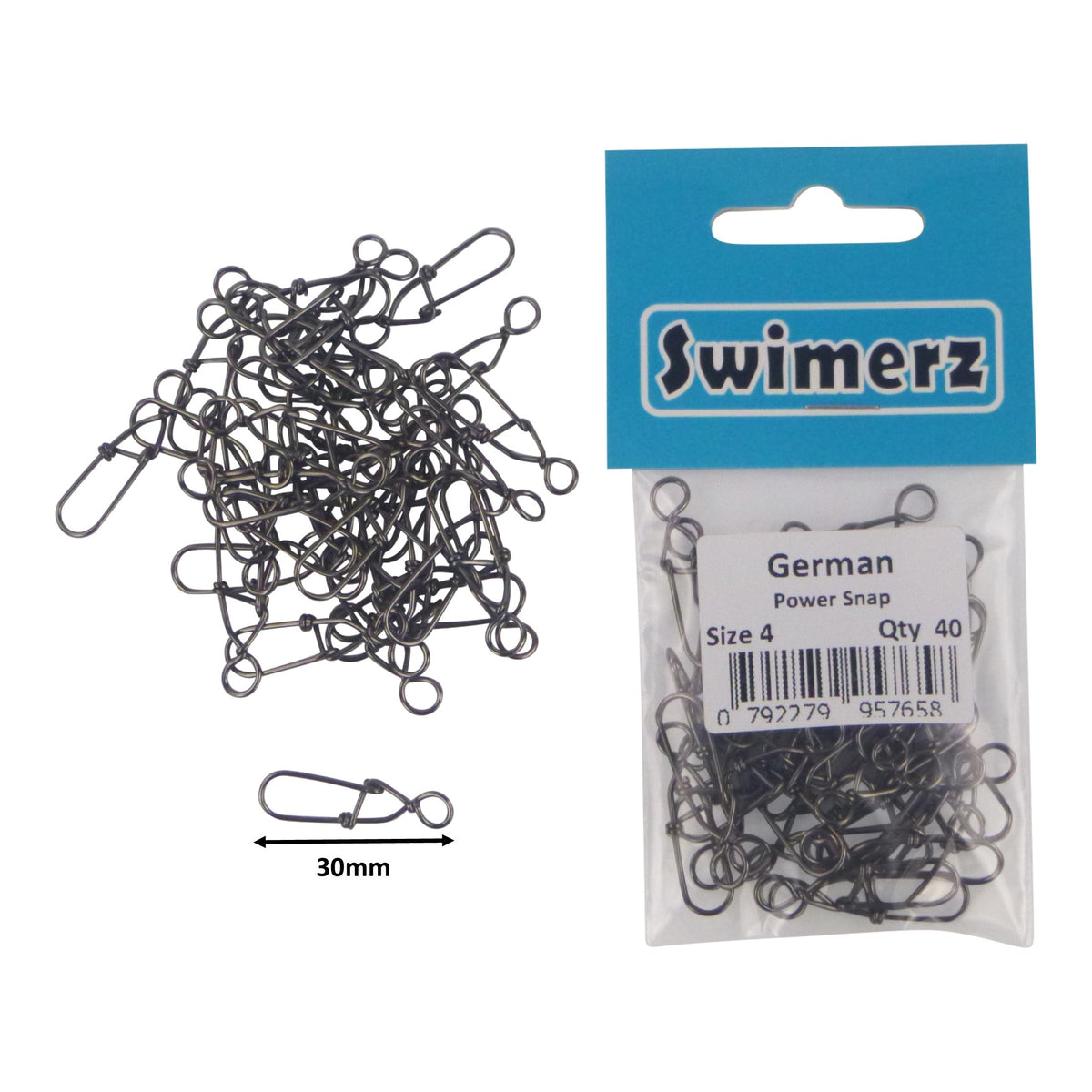 Swimerz German Power Snap, Closed Eye, size 4, 40 pack-1