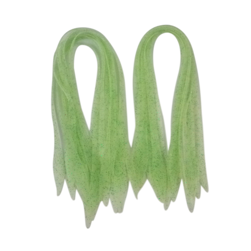 Artizan Silicon Lure Tails, Lumo Green, Pack of 20-0