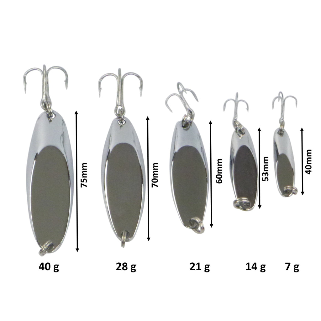 Finesse Chrome Kaster Jig, 28 Grams. Pack of 2 Jigs.-1