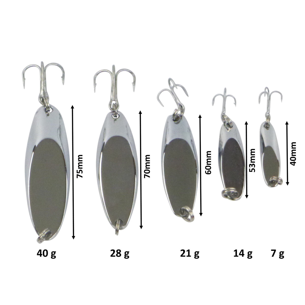 Finesse Chrome Kaster Jig, 28 Grams. Pack of 2 Jigs.-1