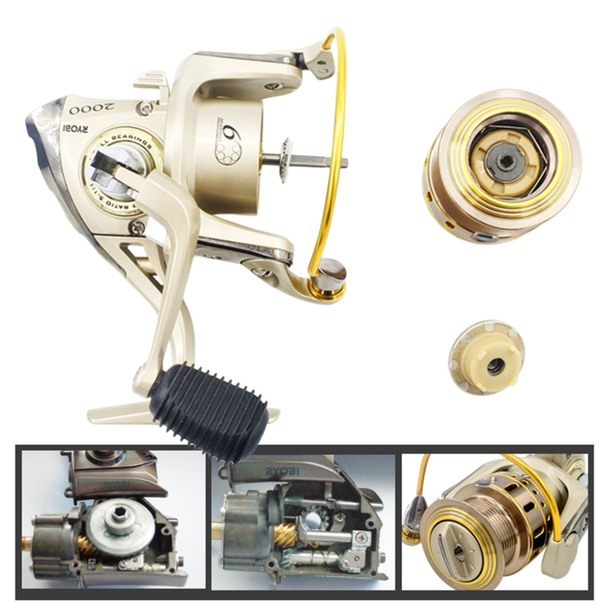 Ryobi Tresor 2000 Spinning Reel, 5:1:1 Gear Ratio 5+1 BB-1